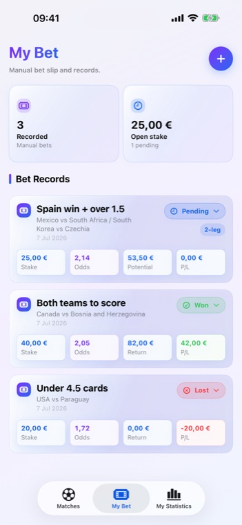 BetIntel bet tracker screenshot